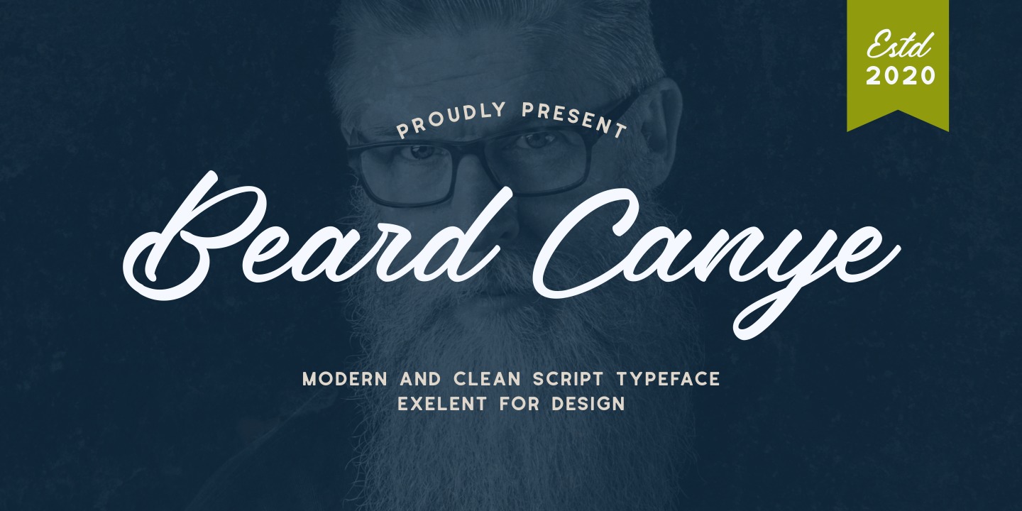 Przykład czcionki Beard Canye